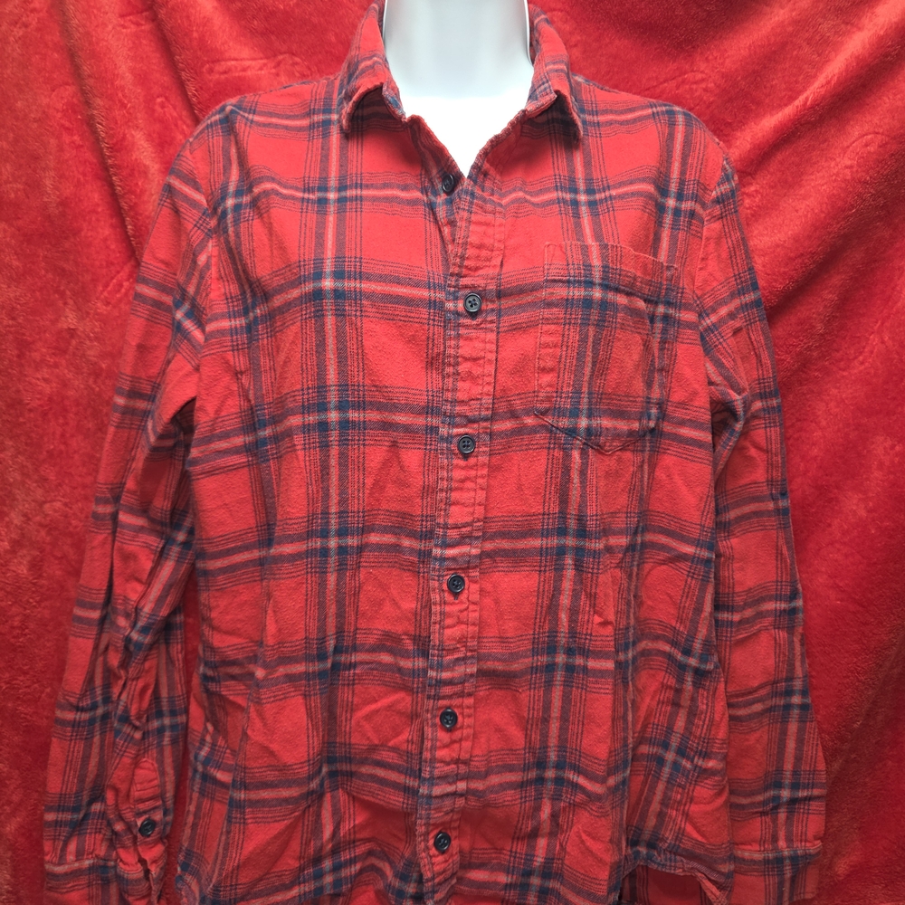 Forever 21 Red and Blue Plaid Casual Shirt